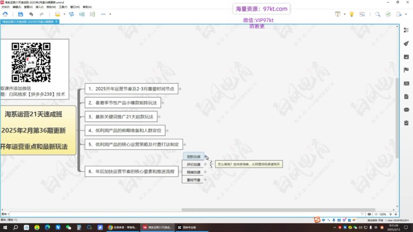 白凤电商21天淘系运营速成班：2025最新玩法+万相台无界
